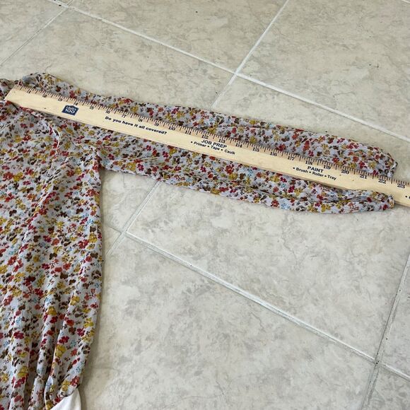 Intimately Free ,  FP Size XS Floral Bodysuit blouse top neutral colors. - Picture 12 of 15